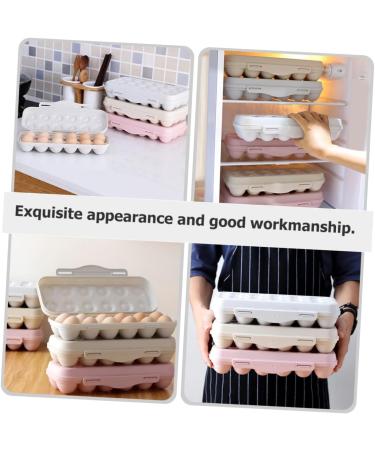 Mikinona 2pcs Pizza Container Fridge Egg Tray Egg Cartons Egg Organizer Egg Rack Plastic Barrel High Capacity Grey 30x15cm - Buy Online on GoSupps.com
