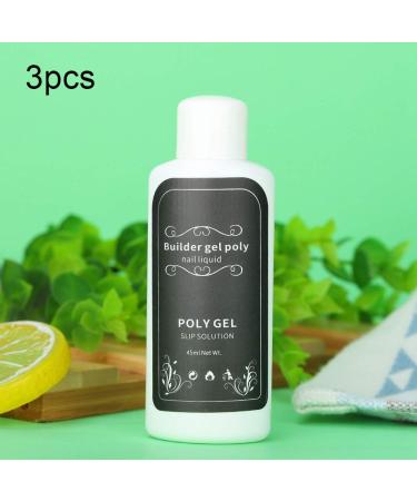 3 Bottles 45ml Poly Nail Gel - Fast Nail Art Decoration & Acrylic Extension Gel for Salon & DIY Manicure - Buy Online on GoSupps.com