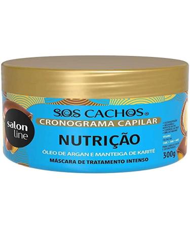Salon Line - Linha Tratamento (SOS Cachos) - Mascara Cronograma Capilar Nutricao 300 Gr - (Treatment (SOS Curls) Collection - Nourishing Hair Schedule Mascara Net 10.58 Oz) - Buy Online on GoSupps.com