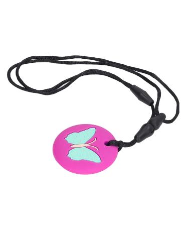 Chewable Necklace 2 Pack | Sensory Wearable Chew Necklace | Safe Silicone for Kids | Healthy Growth - Rose Red - Buy Online on GoSupps.com