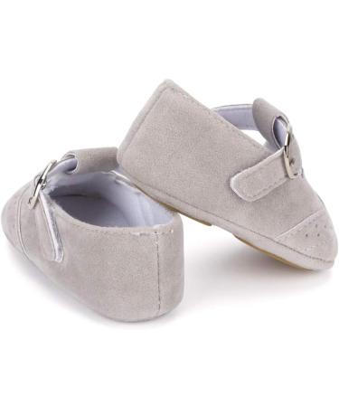 LACOFIA Baby T-Bar Sneakers | Anti-Slip First Walking Shoes for Boys & Girls (6-12 Months) - Gray - Buy Online on GoSupps.com