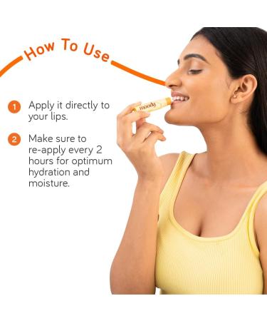 Vitamin C Lip Balm with SPF 15 | Mandarin Orange & Acai Berry Oil | Moisturizes & Protects Chapped Lips for Men & Women (5.8g - Buy Online on GoSupps.com