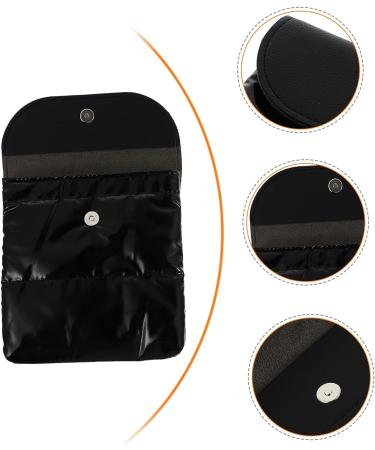 GLEAVI Portable Cosmetic Storage Bag Travel Toiletry Holder Pad Pouch - Black 13X13X2CM - Buy Online on GoSupps.com