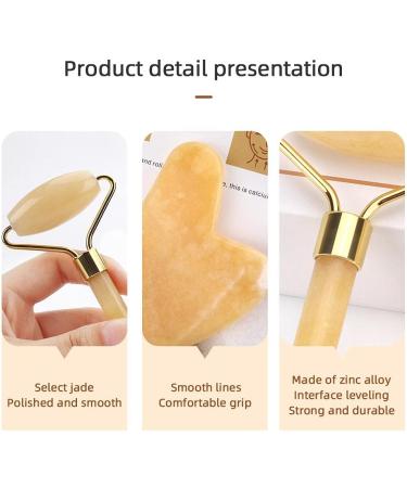 Gua Sha Facial Tool Twarz jadeit do masa u Roller Gua sha zestaw z kamienia naturalnego kryszta szczuplejsze podnoszenia zmarszczek podw jny podbr dek Remover piel gnacja urody odchudzanie narz dzia-Green horn set - Buy Online on GoSupps.com