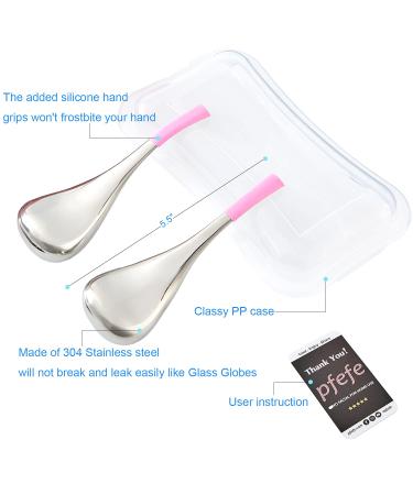 Cryo Sticks Facial Skin Care Ice Globes - Stainless Steel Cooling Spa Tools for Women - Includes Storage Case - Buy Online on GoSupps.com