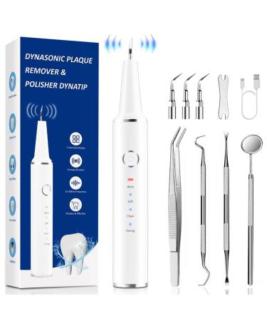 Plaque Remover for Teeth Calculus Remover for Teeth Cleaning with 3 Modes and 4 Heads Rechargeable Dental Calculus Remover Teeth Cleaning Kit for Home ASWE002