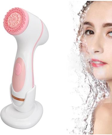 Electric Face Brush Waterproof Pore Deep Cleansing Silicone Facial Cleansing Brush for Salon (Pink) - Buy Online on GoSupps.com