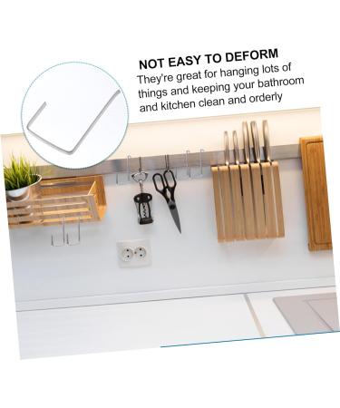 Alipis 40pcs Door Hook Stainless Steel Hooks Metal Stocking Hanger Removable Hook Stockings Kitchenware - Buy Online on GoSupps.com