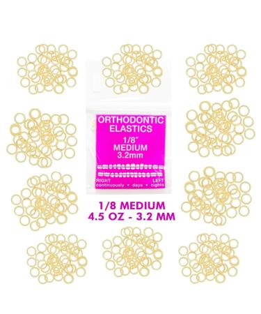 Orthodontic Intraoral Elastics - Medium 1/8" 1000pcs | Surgical Latex | Dental Supplies Made in USA - Orthodentalusa Corp - Buy Online on GoSupps.com