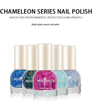 Glitter Nail Polish - Orange Glitter Nail Polish Sparkle Nail Varnish Quick Dry & Long Lasting Nail Lacquer Spring Fall Color Nail Gel Shimmering Nail Paint for Women WT014 - Buy Online on GoSupps.com