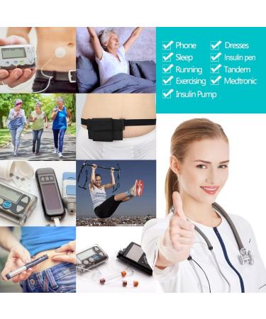 No-Bounce Insulin Pump Belt Holder for Tandem T-slim - Clip-On Diabetic Pouch Waistband for Active T1D Lifestyle - Black - Buy Online on GoSupps.com