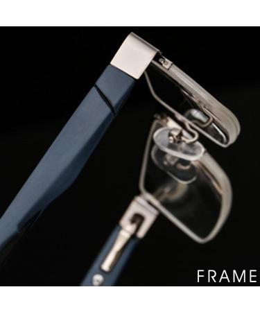 Koosufa Metal Reading Glasses - Classic Semi-Circular Design for Men & Women - 3 Pack in Black Brown Gray - 1.5x Magnification - Buy Online on GoSupps.com