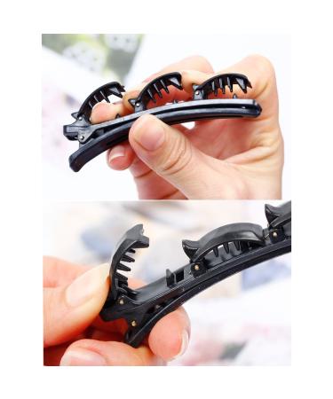 Double Layer Twist Plait Headband Hair Claw Clips - Black Magic Double Bangs Hairstyle Hair Tools for Women & Girls - Buy Online on GoSupps.com