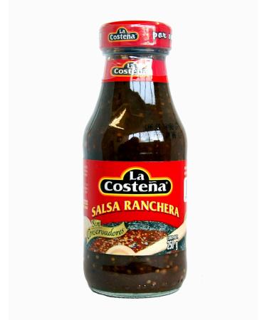 La Costena Salsa Ranchera 250g / Mexican Ranch Sauce Spicy & Smokey Sauce Salsa Dip for Nacho Tacos Hot Sauce Bottle