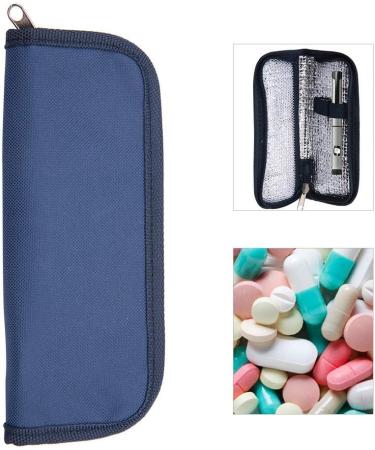 Portable Insulin Cooler Case for Diabetics - Medical Organizer for Travel - Insulated in Navy Blue - Buy Online on GoSupps.com