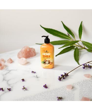 Malibu Hemp Shea Body Moisturizer with Sunflower Oil and Shea Butter Vanilla Amber Scent 18 fl oz Aplication Mitt Included - Buy Online on GoSupps.com