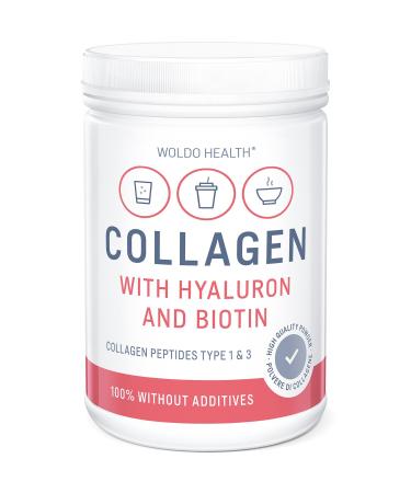 Collagen powder with hyaluronic acid and biotin 500g - pasture-fed with peptides type 1 & 3 - Buy Online on GoSupps.com