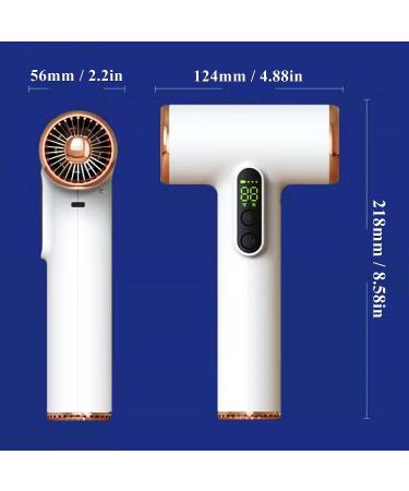 Protable Cordless Hair Dryers w/Hot & Cold Wind USB Rechargeable Cordless Hairdryer Type-C Fast Charge 15000mAh Battery Travel Blow Dryer for Outdoor Indoor White - Buy Online on GoSupps.com