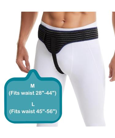 Hernia Guard: Inguinal Hernia Belt for Men - Left or Right Side Post Surgery Support Truss - Adjustable Waist Strap - M (Fits Waist 28-44) - Buy Online on GoSupps.com