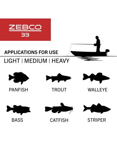 Zebco 33 Spincast Reel & Fishing Rod Combo | 6ft, Quickset Anti-Reverse, Bite Alert | Comfortable EVA Handle | SilverBlack - Buy Online on GoSupps.com