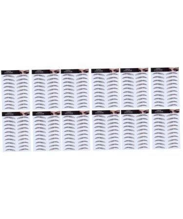 FOMIYES 12 Pcs Eyebrow Stickers Decal Stickers Tool Stickers 6d Hair Eyebrows Eyebrow Tool 3d Mold Transport