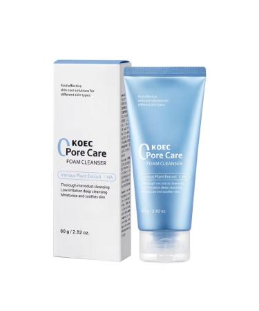 BEAUTIVANA KOEC Pore Care Foam Cleanser with Plant Extract and HA Deep Cleansing for All Skin Types Sebum Reducing Moisture Control 2.82 oz - Buy Online on GoSupps.com