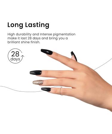 MEGIOR Black Gel Nail Polish 15ml Gel Polish 1PCS Soak Off UV LED Nail Gel Polish for Nail Art Manicure Salon DIY Home for Women Girls Nails - Buy Online on GoSupps.com