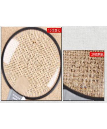Magnifying Glasses Educational Hobby Magnifiers Non-Slip Lightweight Hand-Held Magnifying Glass with Light (10 / 20X) to Identify High-Definition Designed for The Elderly Students Comfortable - Buy Online on GoSupps.com