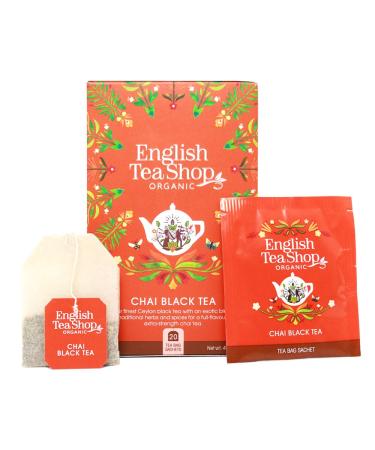 English Tea Shop Organic Chai Black Tea - 20 Tea Bag Sachets 1 20 Count (Pack of 1) - Buy Online on GoSupps.com