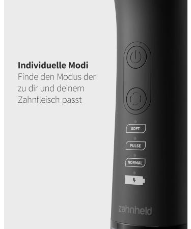 Zahnheld Super Set: Electric Sound Toothbrush Gero & Aquadent Oral Shower | Brush Head & Travel Case Included | Effective Black & White Tooth & Interdental Cleaning - Buy Online on GoSupps.com