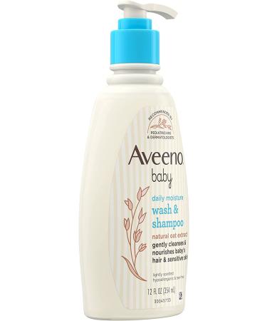 Aveeno Baby Daily Moisture Gentle Body Wash & Shampoo | 2-in-1 Bath & Hair Care | Tear-Free & Paraben-Free | Lightly Scented - 12 fl. oz - Buy Online on GoSupps.com