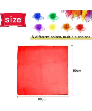 Buy Fukpo 6-Piece Chiffon Towel Set - Vibrant Performance Silk Scarves for Dance & Kids | International Shipping Available - Buy Online on GoSupps.com