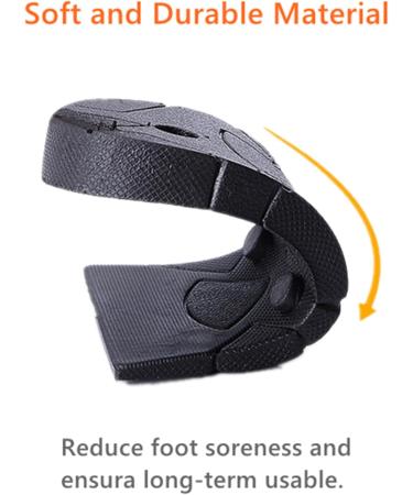 Height Increase Insoles - 3 Layers 1.2 to 2.4 Inches Shoe Lifts for Men & Women | Breathable Non-Slip Heel Pads with Air Cushion - Buy Online on GoSupps.com