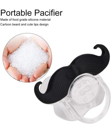 Silicone Baby Funny Pacifier with Cute Beard Design - Food Grade, Portable Teething Binky for Kids - Perfect Gift - Buy Online on GoSupps.com
