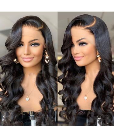 22 Inch HD Transparent Lace Front Body Wave Human Hair Wig for Black Women | Pre Plucked 150% Density Brazilian Body Wave Wig with Baby Hair - Natural Hairline - Buy Online on GoSupps.com
