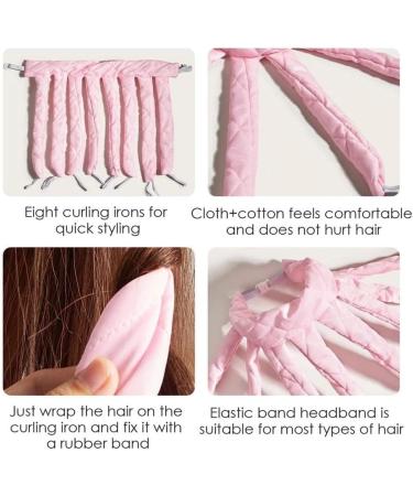 WUBAYI Heatless Curling Rod - Soft No Heat Hair Curlers for Overnight - Pink Hair Rollers - Buy Online on GoSupps.com