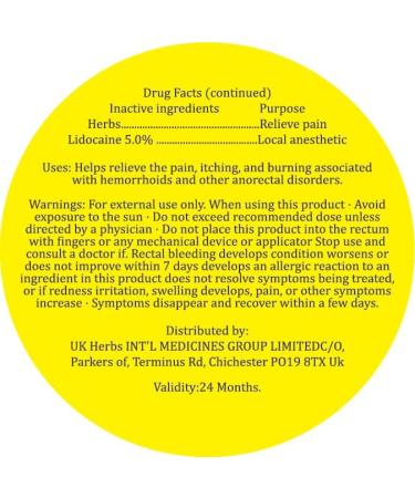 Organic Herbal Hemorrhoid Cream for Fast Relief - 1.76 Oz - Suitable for Adults, Pregnant & Postpartum Women - Buy Online on GoSupps.com