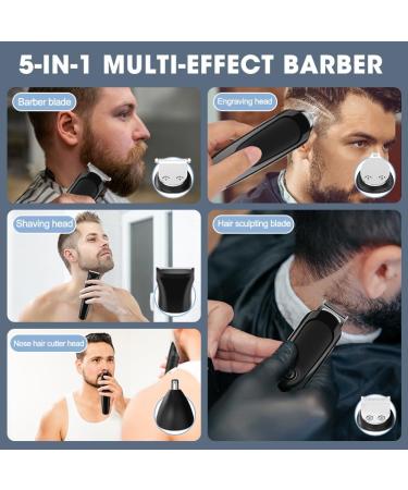 Multifunctional Hair Clippers Set - IPX7 Waterproof USB Electric Shaver & Nose Hair Trimmer for Household Use - Buy Online on GoSupps.com