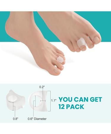 Toe Separators for Overlapping Toes - Aloe Vera Toe Spacers for Hammer Toe Straightening Big Toe Alignment & Bunion Relief (Medium 12 Pack Clear - Buy Online on GoSupps.com