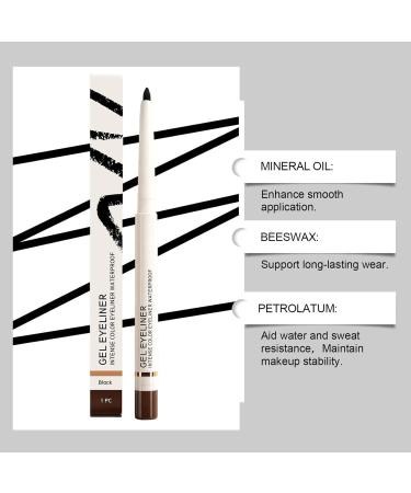 Eye Pencil Eyeliner Long Lasting Waterproof Smooth Makeup PenOutline Stencils Pencil For Beginners Women Girls & Daily Makeup Black - Buy Online on GoSupps.com
