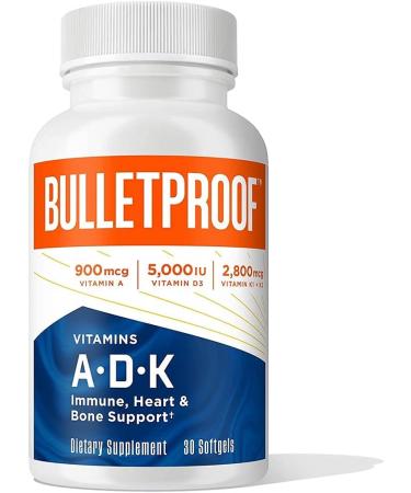 Bulletproof Triple Strength Bundle: Vitamins A-D-K, Zinc with Copper, Methyl B-12 - 30 Softgels + 60 Capsules + 60 Lozenges - Buy Online on GoSupps.com