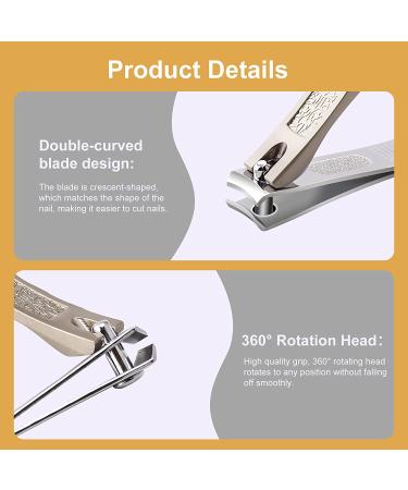 SOPOLISE Nail Clipper Set - Premium Carbon Steel Clippers with File and Case (3 PCS) - Buy Online on GoSupps.com