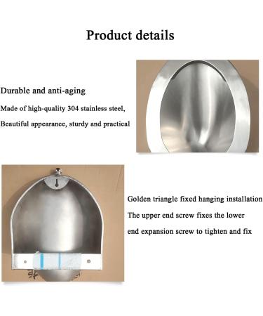 Wall-Mounted Men's Flushing Urinal 304 Stainless Steel Toilet Household/Commercial Men's Adult Urinal Bathroom Toilet Male Sanitary Ware Public Toilet Urinal - Buy Online on GoSupps.com