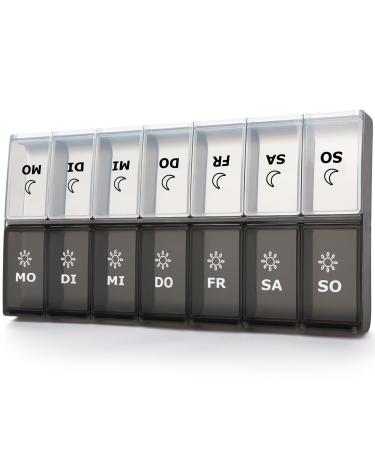 Tablet box 7 days in the evening big tablet box 14 days in the evening xl large dispenser medication large for vitamins nutritional supplements and medication white - Buy Online on GoSupps.com