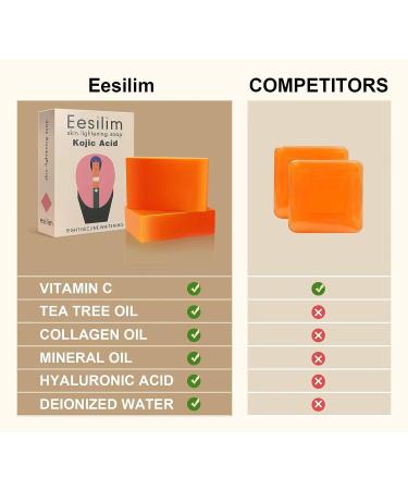 Kojic Acid Soap 65g - 2 Bars Dark Spot Corrector with Retinol, Collagen, Hyaluronic Acid - Exfoliating & Nourishing - Buy Online on GoSupps.com