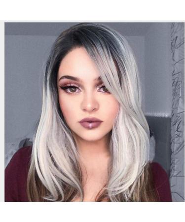 BGHJUE African Wig - White Gradient Short Lace Front Human Hair Wig for Black Women | Pre Plucked Hairline | Brazilian Remy Hair - Buy Online on GoSupps.com