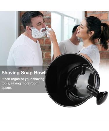 Premium Black Shaving Soap Peel & Mug Set | Plastic Shaving Bowl with Handle for Perfect Foam | Ideal for Smooth Shaving - Buy Online on GoSupps.com