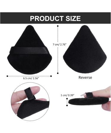 10/12 Pcs Triangle Powder Puff Wet Dry Use For Loose Powder Liquid Cosmetic Soft Plush Powder Puff Makeup Foundation (Color : 12 pcs Black Pink) - Buy Online on GoSupps.com