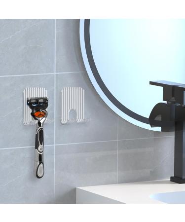 Linkidea Acrylic Razor Holder - 2 Packs Self-Adhesive Shower Hooks for Razors Towels and More - Practical Storage Solutions for Every Bathroom - Buy Online on GoSupps.com