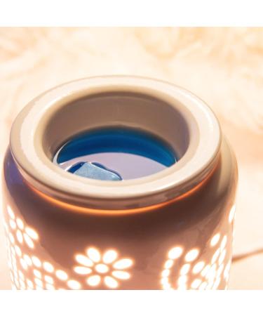 Candle Brothers Electric Scent Lamp - Ceramic White Romantic Design | Perfect Gift for Friends & Family | Ideal for Office Bedroom Yoga - Buy Online on GoSupps.com